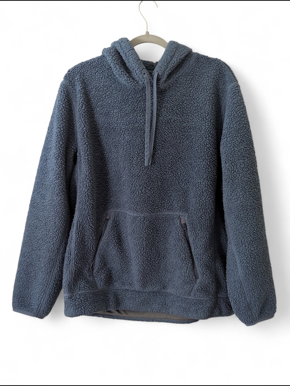 Vineyard Vines Sherpa Hoodie Blue With A Drawstring Hood And Kangaroo Pocket